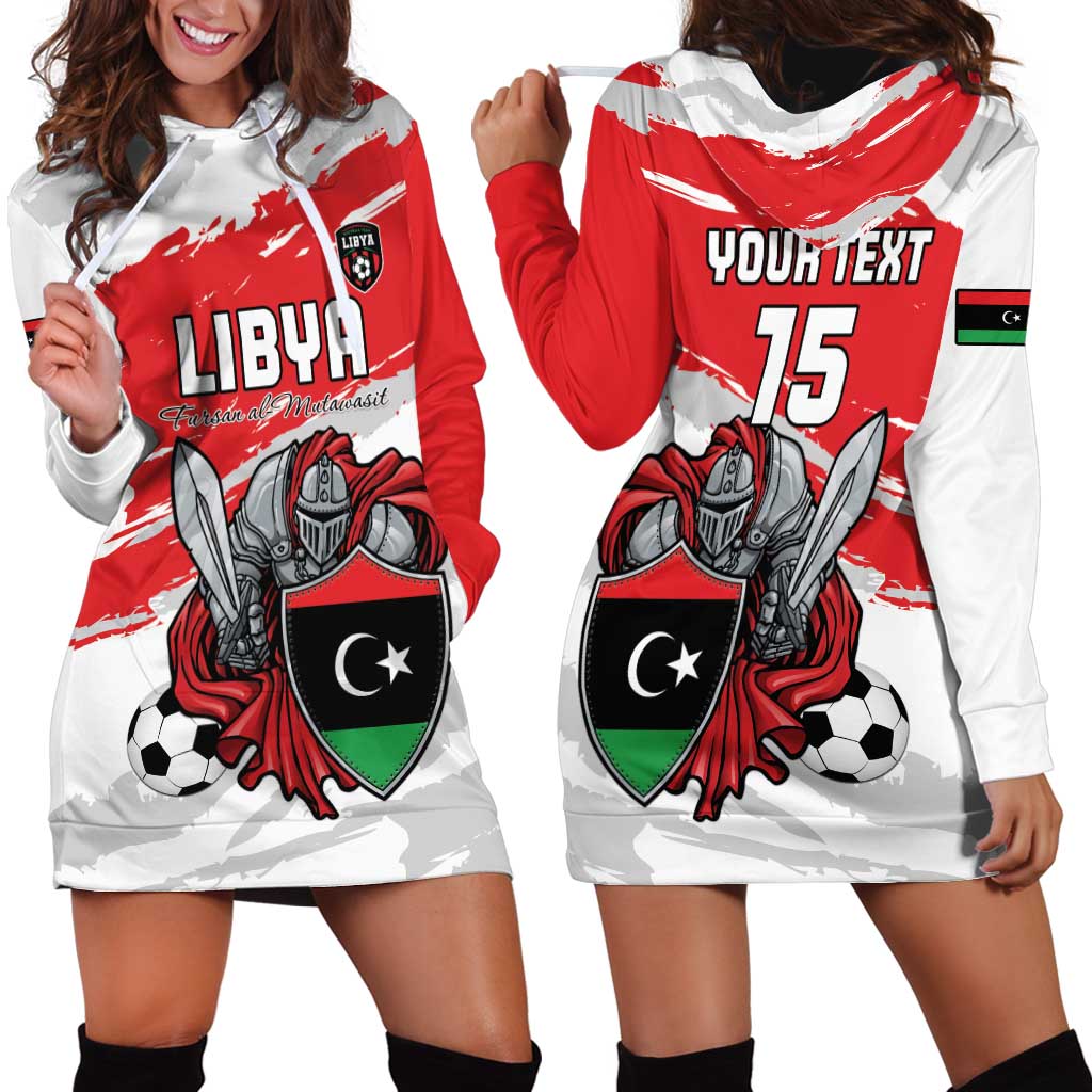 Custom Libya Football Hoodie Dress Yalla Fursan Al-Mutawasit