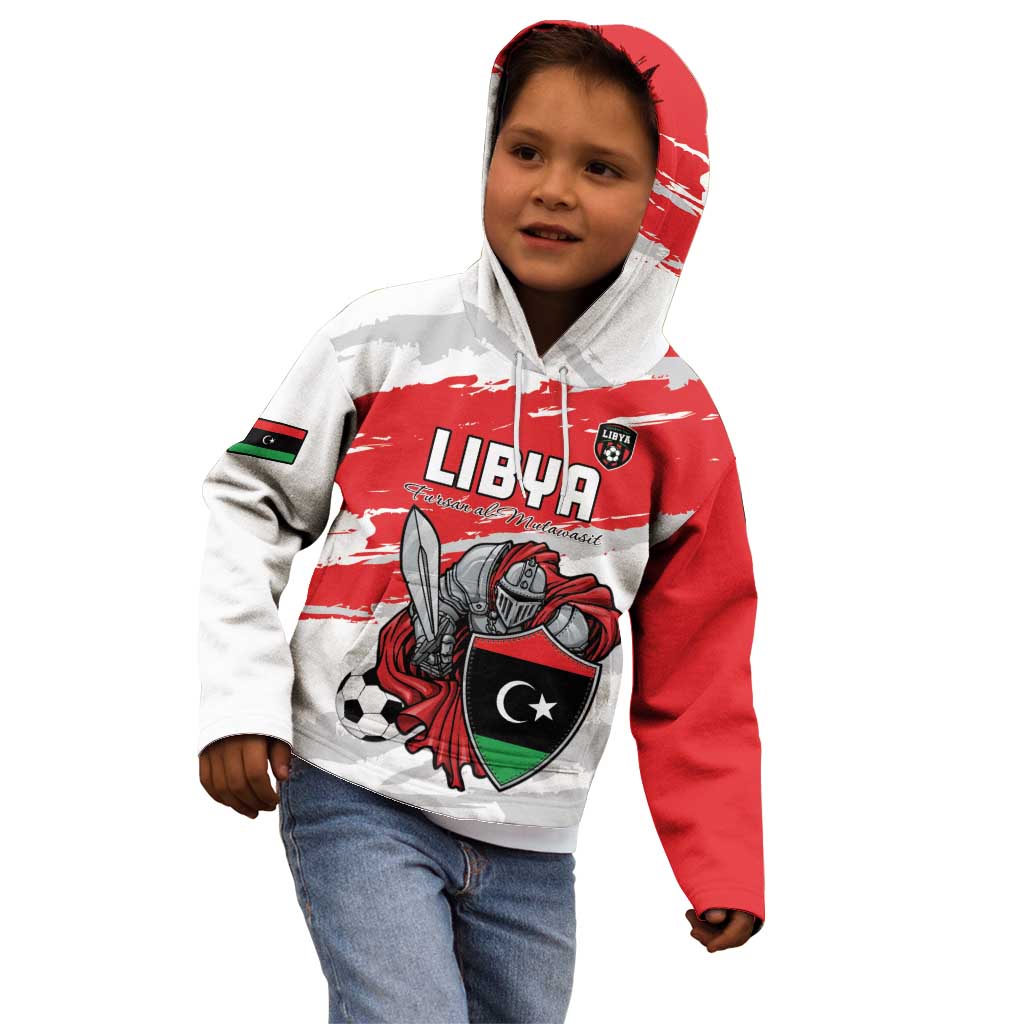 Custom Libya Football Kid Hoodie Yalla Fursan Al-Mutawasit