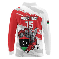 Custom Libya Football Long Sleeve Polo Shirt Yalla Fursan Al-Mutawasit