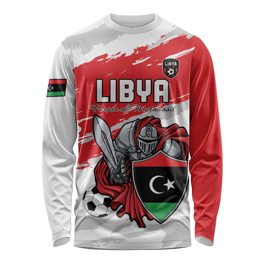 Custom Libya Football Long Sleeve Shirt Yalla Fursan Al-Mutawasit