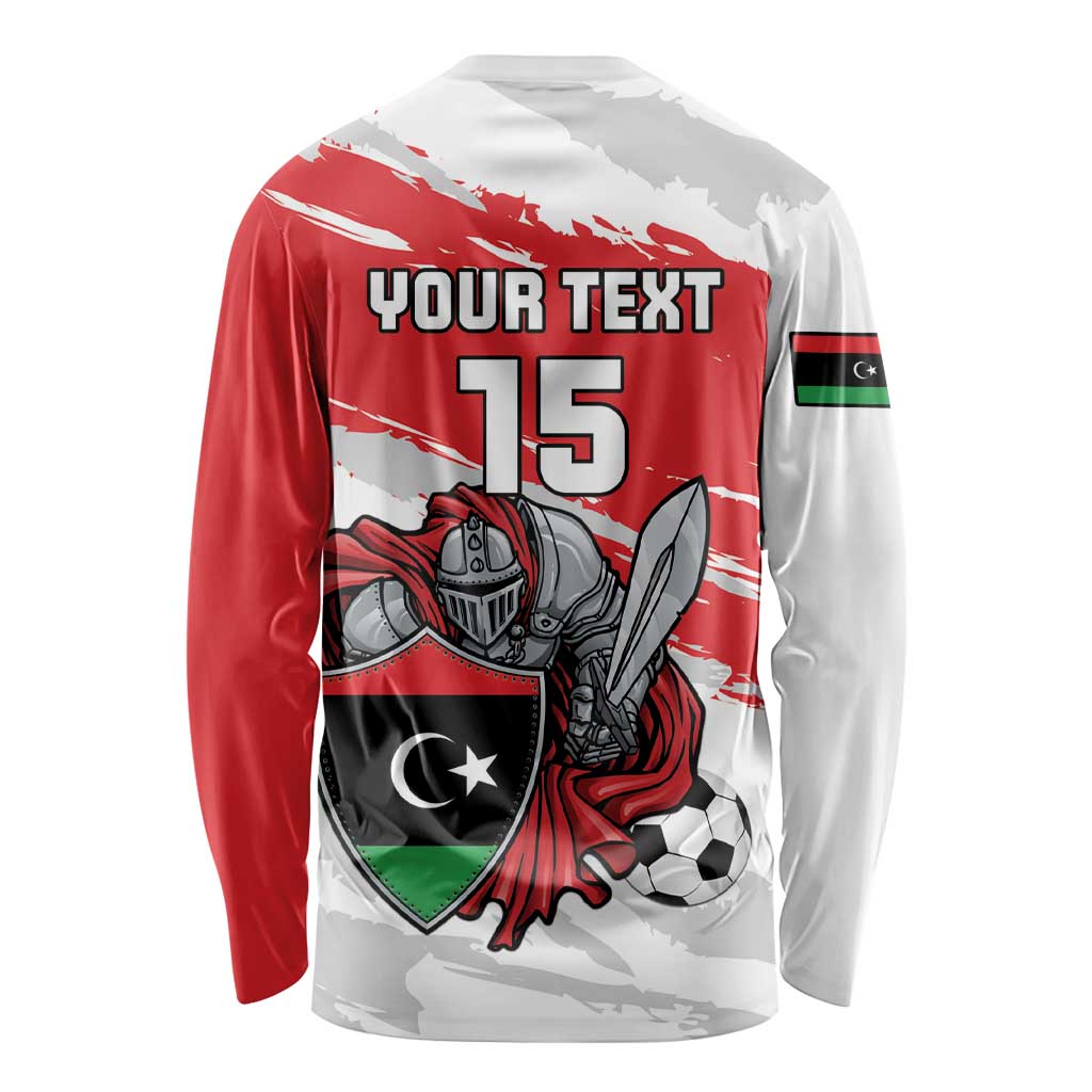 Custom Libya Football Long Sleeve Shirt Yalla Fursan Al-Mutawasit