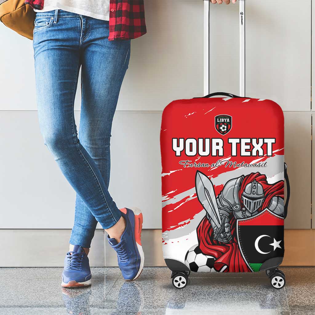Custom Libya Football Luggage Cover Yalla Fursan Al-Mutawasit