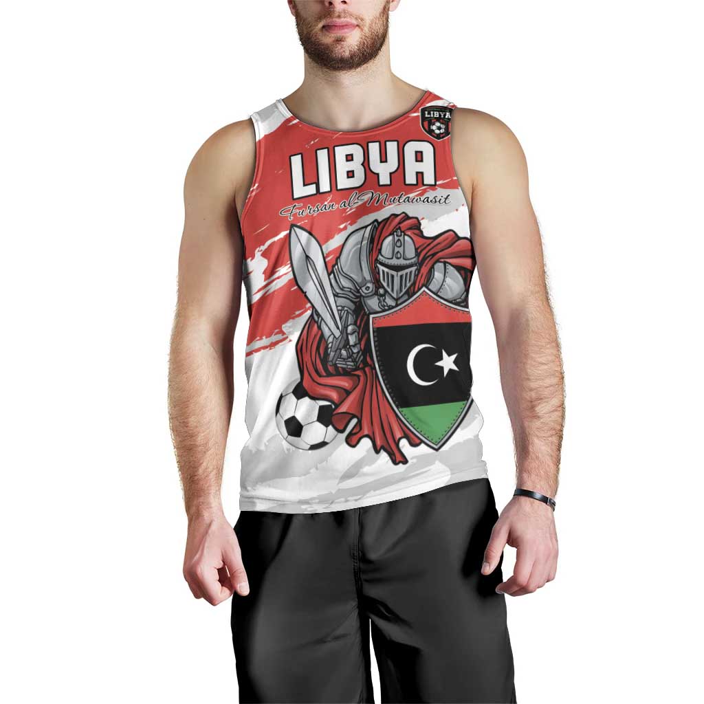 Custom Libya Football Men Tank Top Yalla Fursan Al-Mutawasit