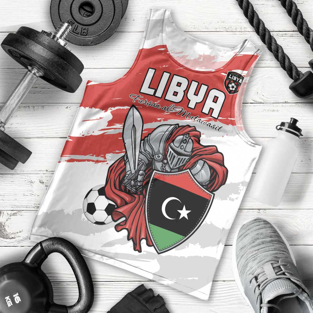 Custom Libya Football Men Tank Top Yalla Fursan Al-Mutawasit