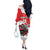 Custom Libya Football Off The Shoulder Long Sleeve Dress Yalla Fursan Al-Mutawasit
