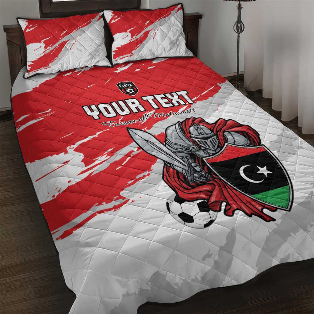 Custom Libya Football Quilt Bed Set Yalla Fursan Al-Mutawasit