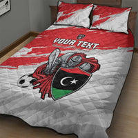 Custom Libya Football Quilt Bed Set Yalla Fursan Al-Mutawasit