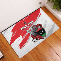 Custom Libya Football Rubber Doormat Yalla Fursan Al-Mutawasit