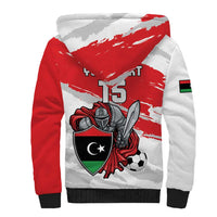 Custom Libya Football Sherpa Hoodie Yalla Fursan Al-Mutawasit