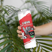 Custom Libya Football Skinny Tumbler Yalla Fursan Al-Mutawasit