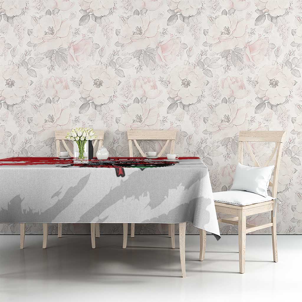 Custom Libya Football Tablecloth Yalla Fursan Al-Mutawasit