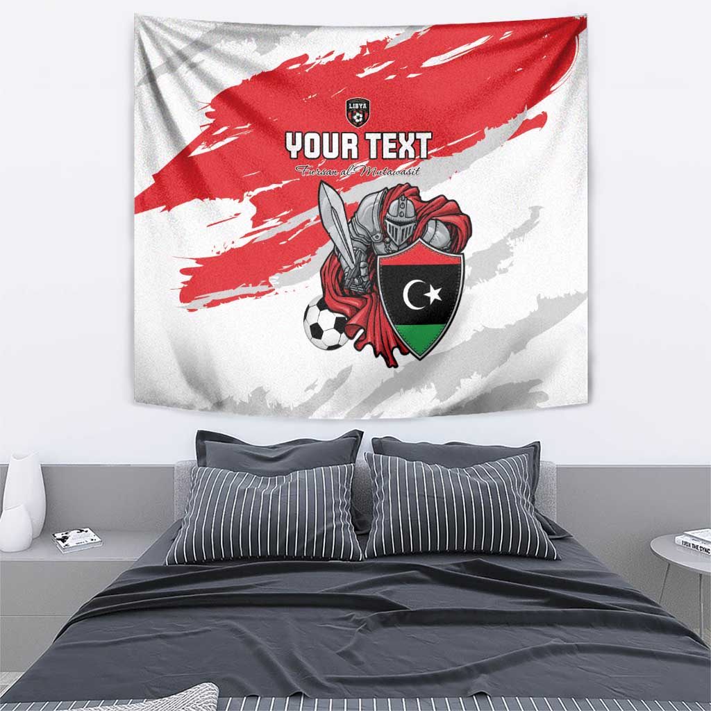 Custom Libya Football Tapestry Yalla Fursan Al-Mutawasit