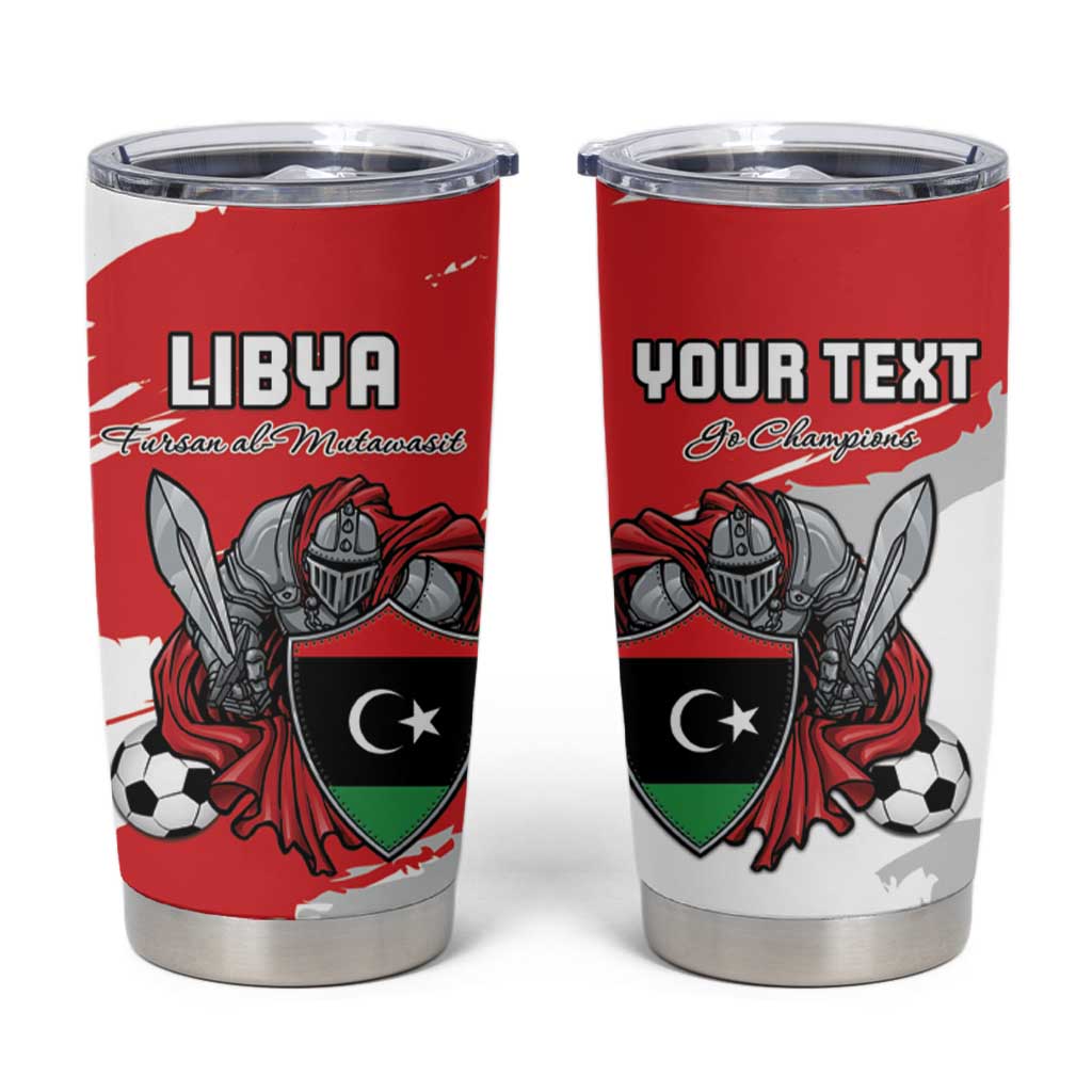 Custom Libya Football Tumbler Cup Yalla Fursan Al-Mutawasit