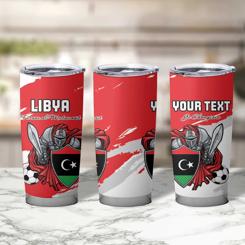 Custom Libya Football Tumbler Cup Yalla Fursan Al-Mutawasit