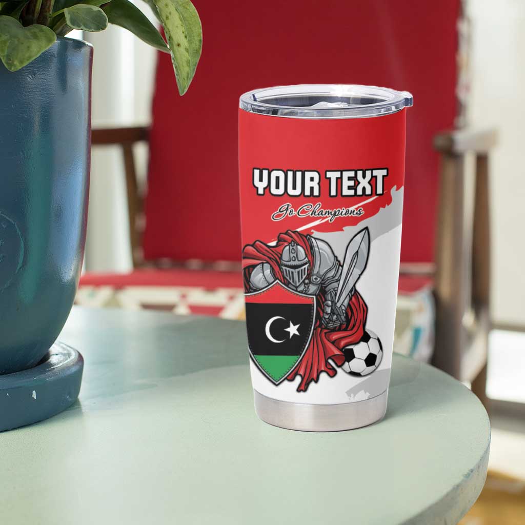 Custom Libya Football Tumbler Cup Yalla Fursan Al-Mutawasit