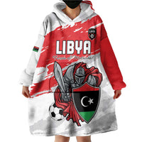 Custom Libya Football Wearable Blanket Hoodie Yalla Fursan Al-Mutawasit