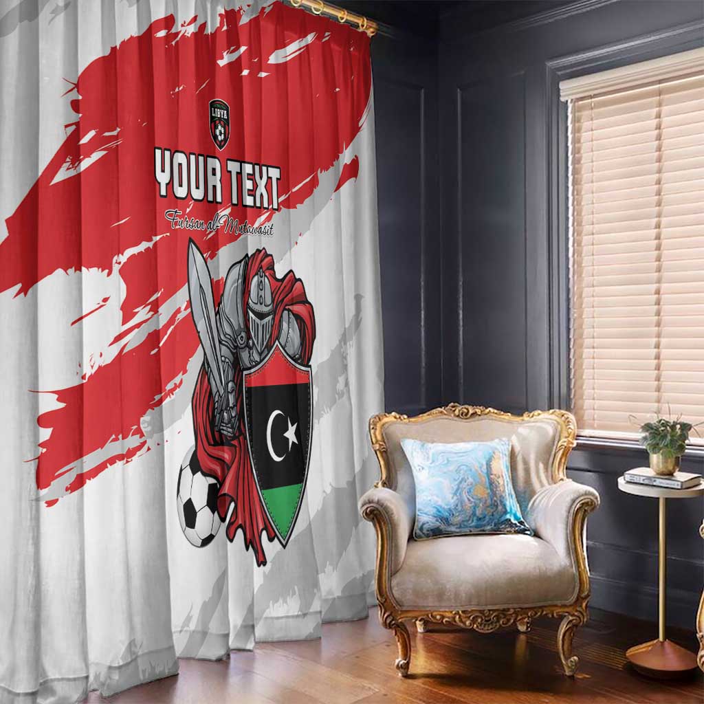 Custom Libya Football Window Curtain Yalla Fursan Al-Mutawasit