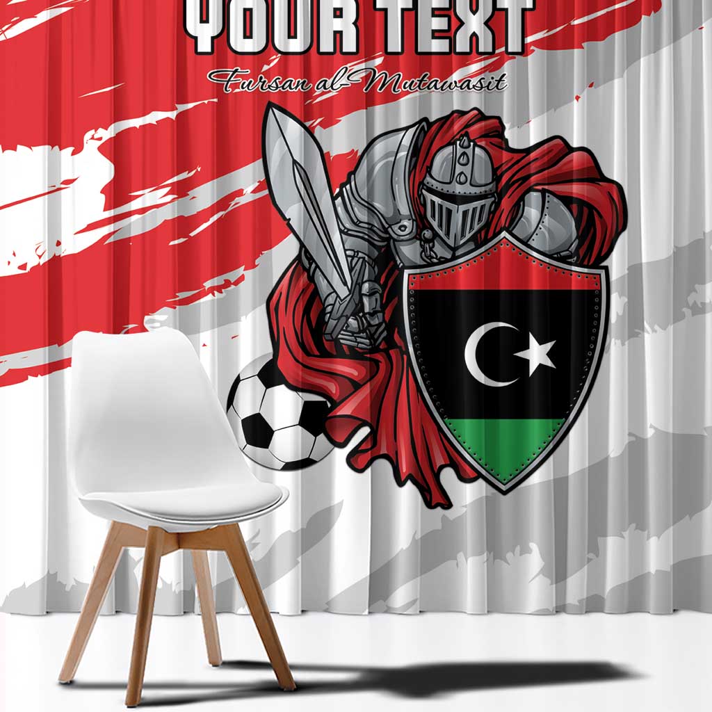Custom Libya Football Window Curtain Yalla Fursan Al-Mutawasit