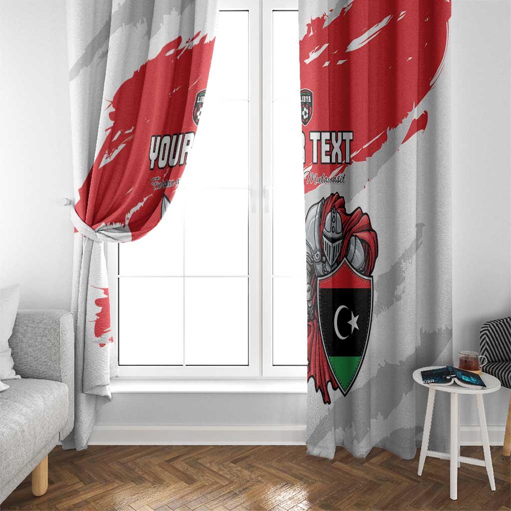 Custom Libya Football Window Curtain Yalla Fursan Al-Mutawasit