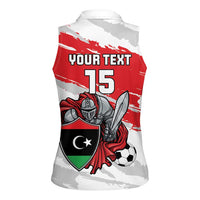 Custom Libya Football Women Sleeveless Polo Shirt Yalla Fursan Al-Mutawasit