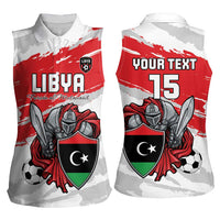 Custom Libya Football Women Sleeveless Polo Shirt Yalla Fursan Al-Mutawasit