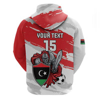 Custom Libya Football Zip Hoodie Yalla Fursan Al-Mutawasit
