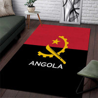 Angola Country Flag Area Rug Virtus Unita Fortior