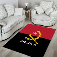 Angola Country Flag Area Rug Virtus Unita Fortior