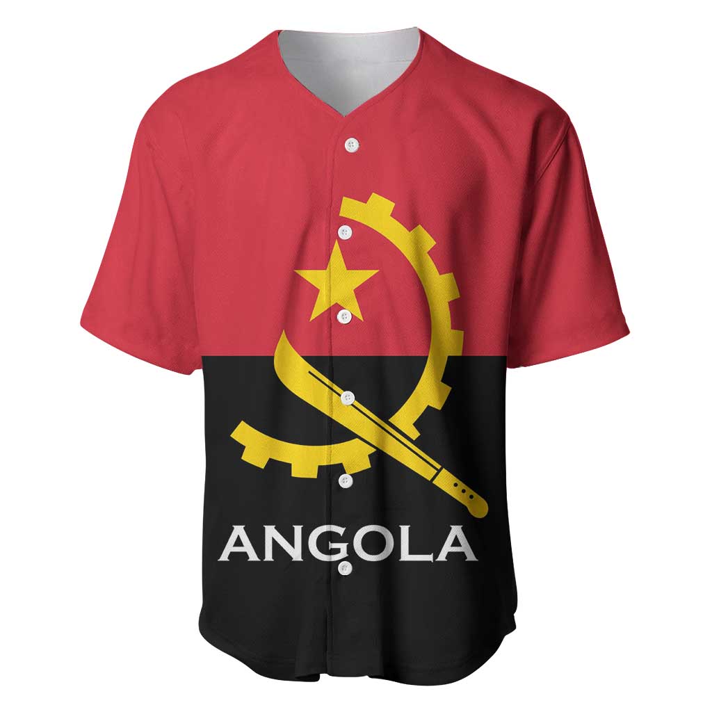 Angola Country Flag Baseball Jersey Virtus Unita Fortior