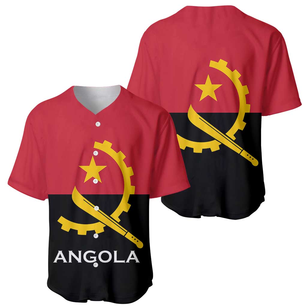 Angola Country Flag Baseball Jersey Virtus Unita Fortior