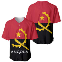 Angola Country Flag Baseball Jersey Virtus Unita Fortior