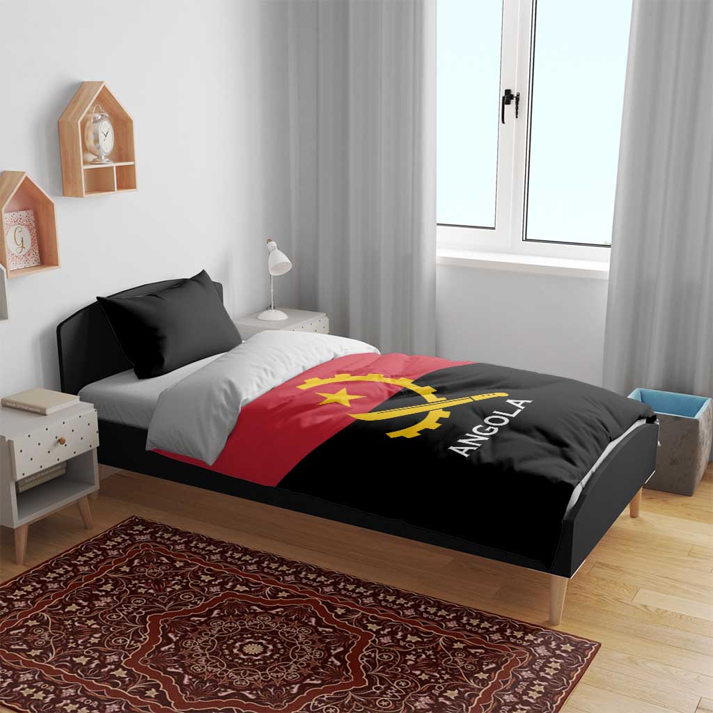 Angola Country Flag Bedding Set Virtus Unita Fortior