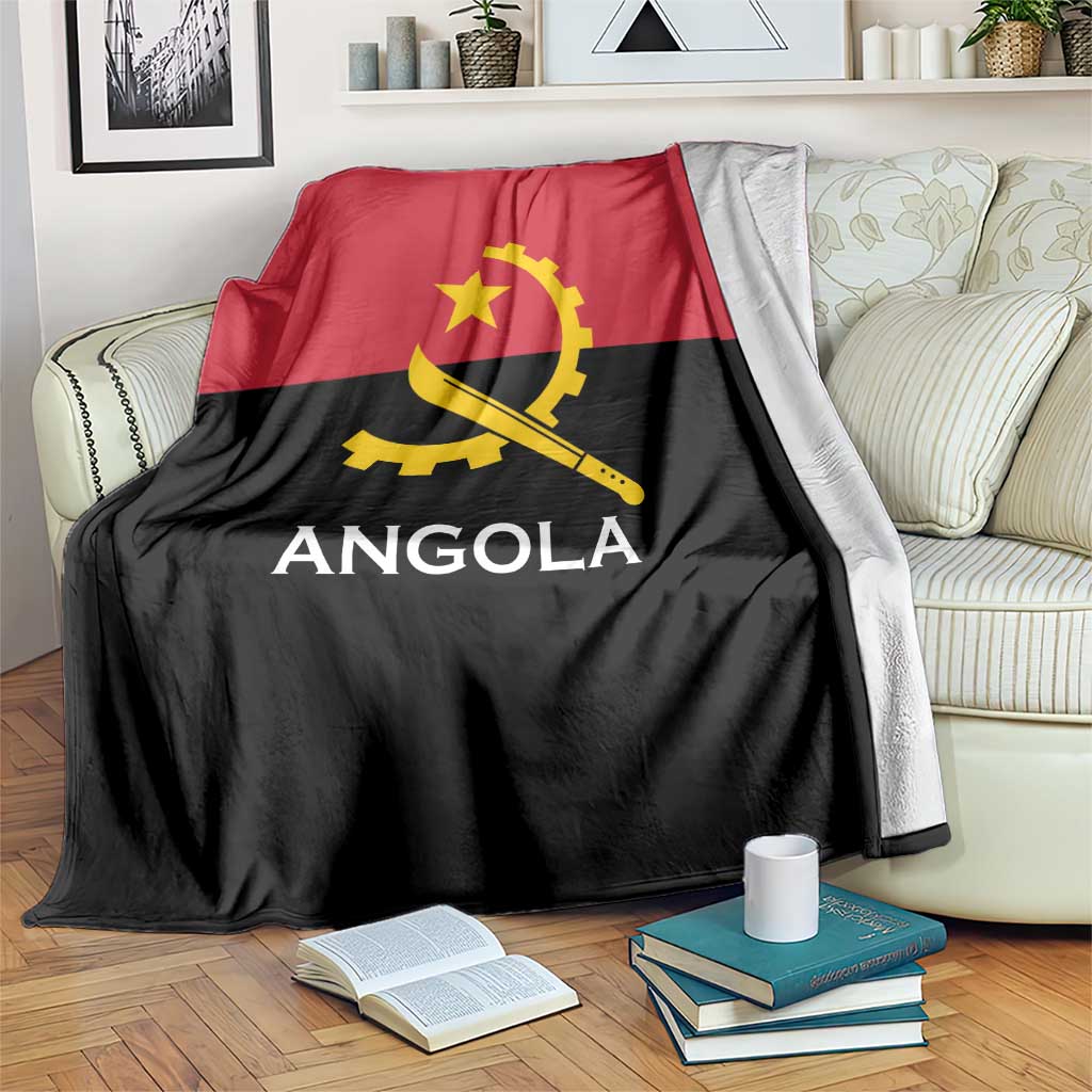 Angola Country Flag Blanket Virtus Unita Fortior