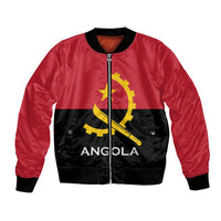 Angola Country Flag Bomber Jacket Virtus Unita Fortior