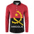 Angola Country Flag Button Sweatshirt Virtus Unita Fortior