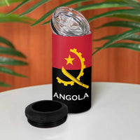 Angola Country Flag 4 in 1 Can Cooler Tumbler Virtus Unita Fortior