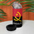 Angola Country Flag 4 in 1 Can Cooler Tumbler Virtus Unita Fortior