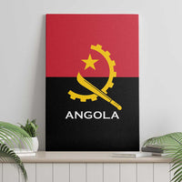 Angola Country Flag Canvas Wall Art Virtus Unita Fortior