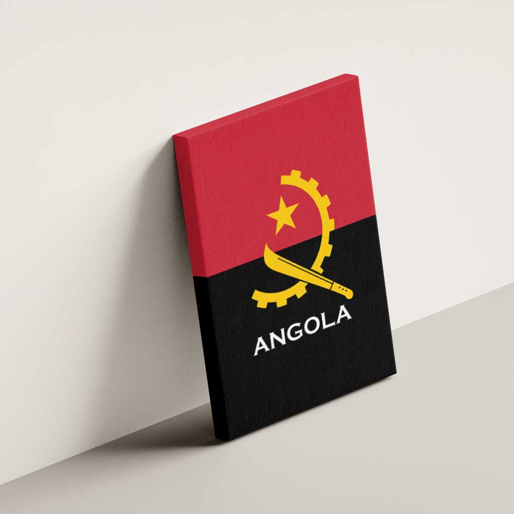 Angola Country Flag Canvas Wall Art Virtus Unita Fortior