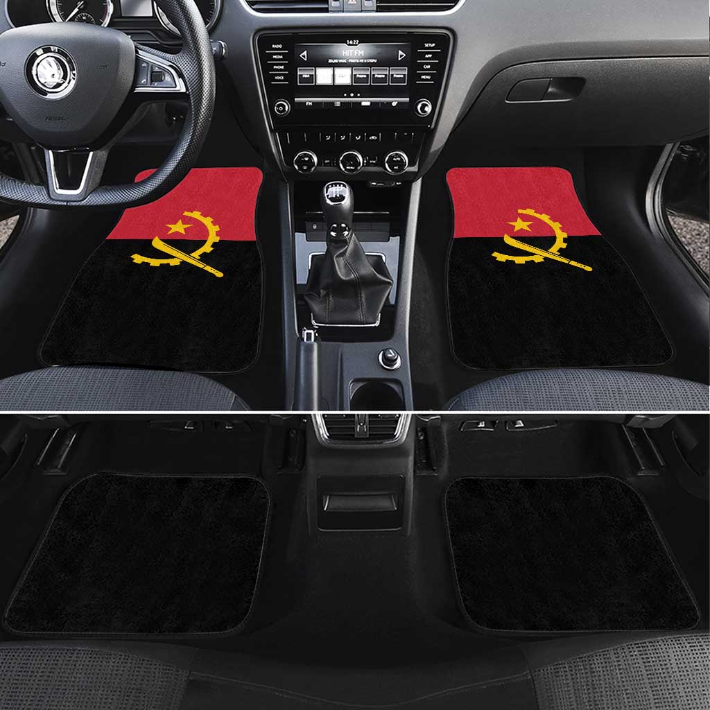 Angola Country Flag Car Mats Virtus Unita Fortior