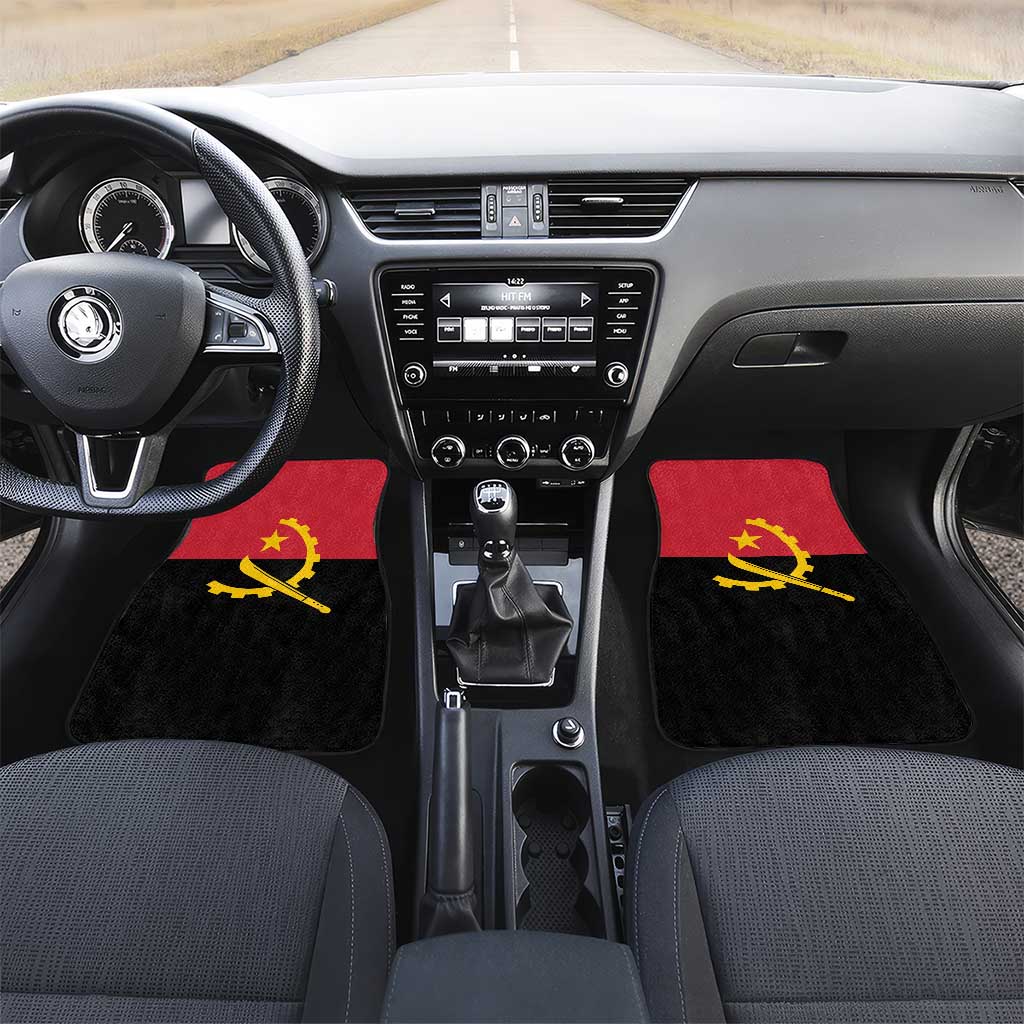 Angola Country Flag Car Mats Virtus Unita Fortior