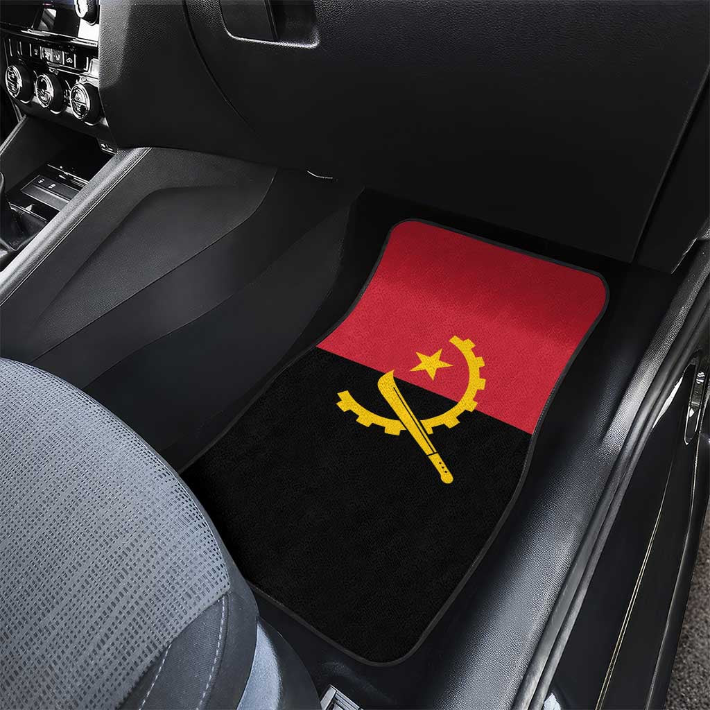 Angola Country Flag Car Mats Virtus Unita Fortior