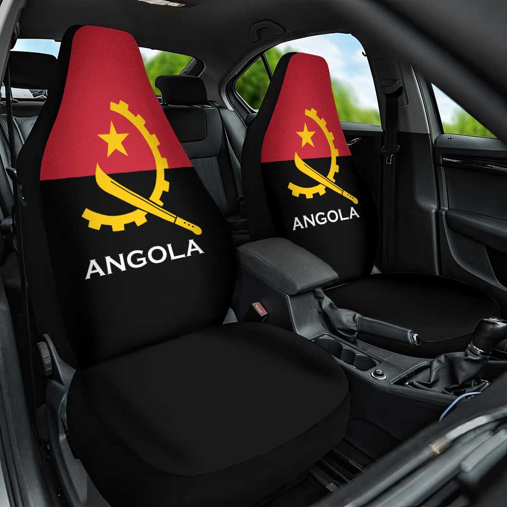 Angola Country Flag Car Seat Cover Virtus Unita Fortior