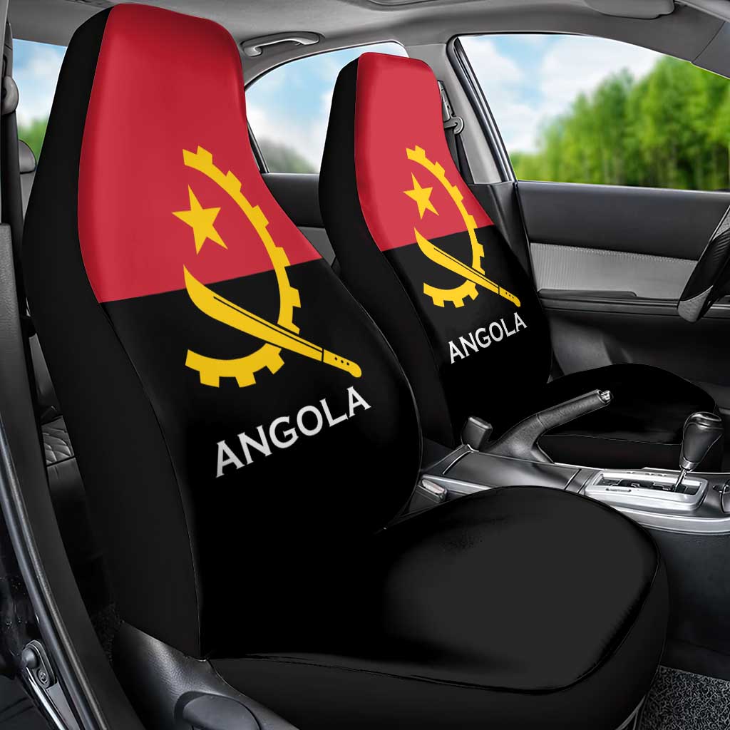 Angola Country Flag Car Seat Cover Virtus Unita Fortior