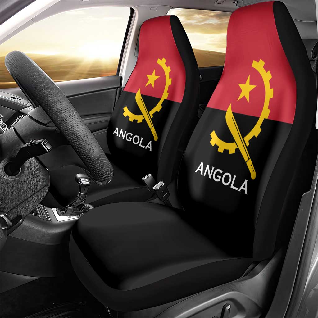 Angola Country Flag Car Seat Cover Virtus Unita Fortior
