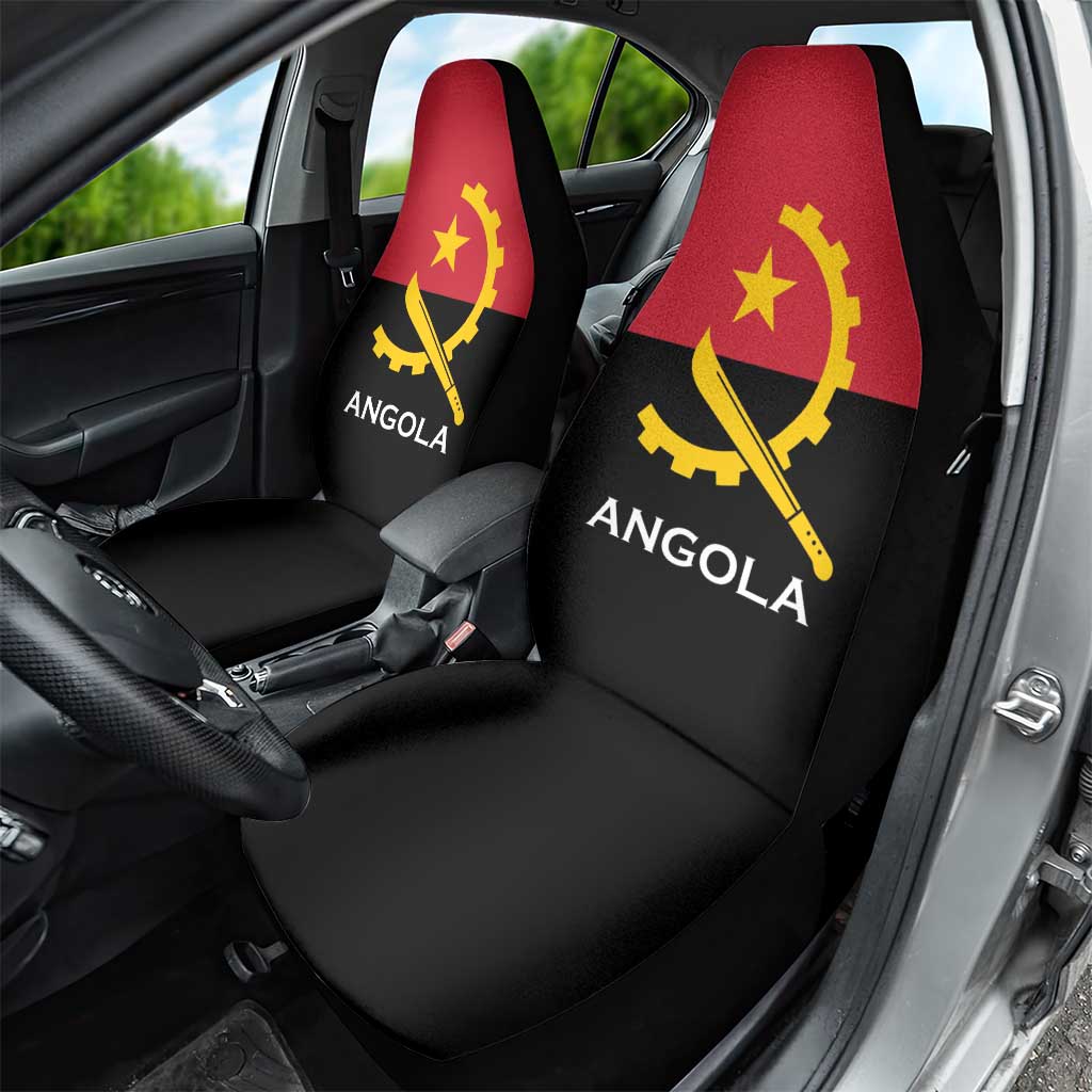 Angola Country Flag Car Seat Cover Virtus Unita Fortior