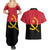 Angola Country Flag Couples Matching Summer Maxi Dress and Hawaiian Shirt Virtus Unita Fortior