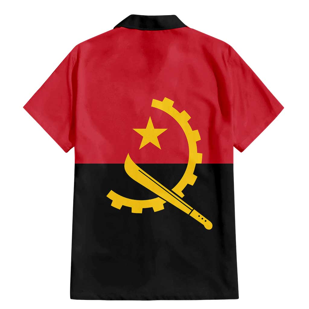 Angola Country Flag Family Matching Mermaid Dress and Hawaiian Shirt Virtus Unita Fortior