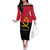Angola Country Flag Family Matching Off The Shoulder Long Sleeve Dress and Hawaiian Shirt Virtus Unita Fortior
