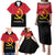 Angola Country Flag Family Matching Puletasi and Hawaiian Shirt Virtus Unita Fortior